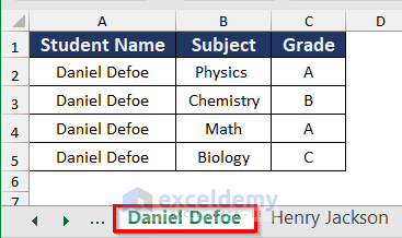 Splitting Excel sheet using VBA for “Daniel Defoe”