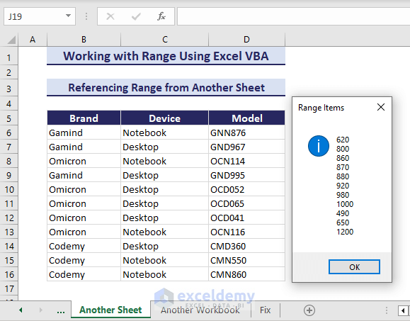 Referencing range from another sheet using VBA range object