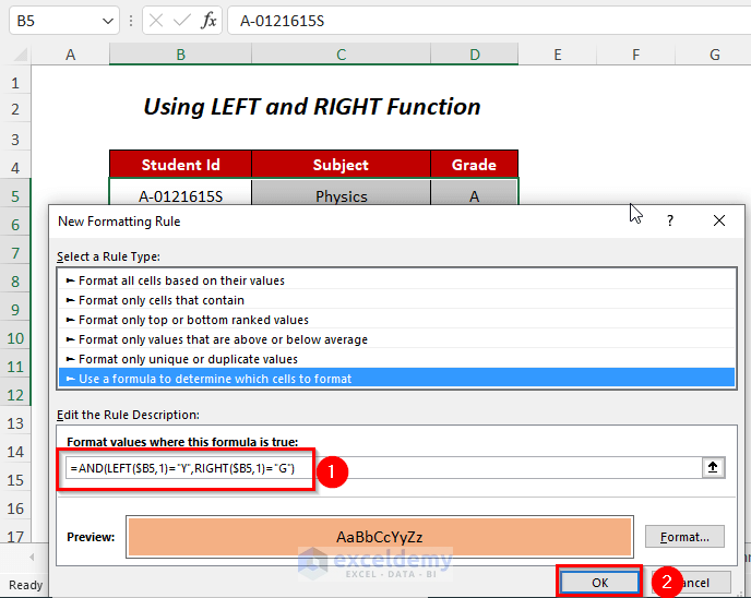 LEFT and RIGHT function