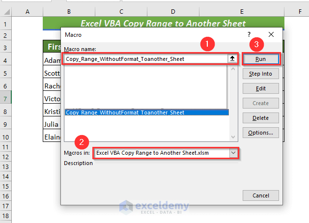 VBA Copy a Range to Another Sheet without Format