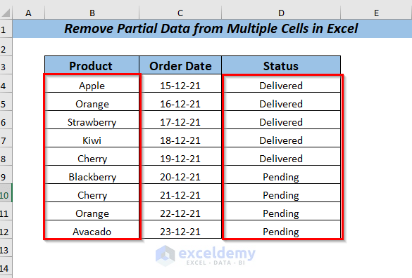 Using Find & Replace to Remove Partial Data from Multiple Cells