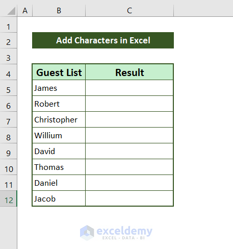 5 Easy Ways to Add Characters in Excel