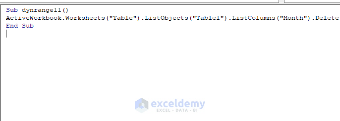 vba code to activate table range in excel