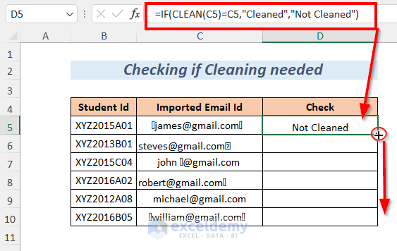 checking if cleaning needs