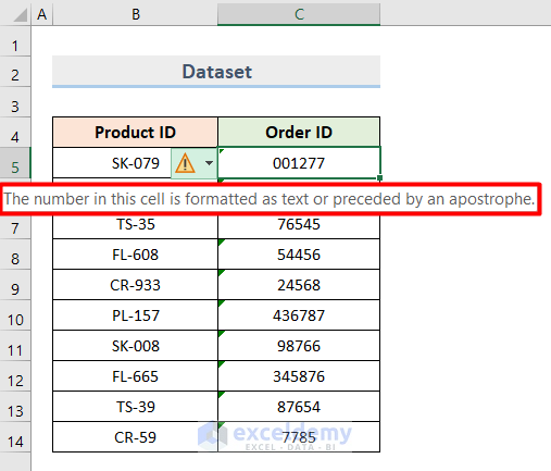 Dataset for Converting Bulk Text to Number in Excel