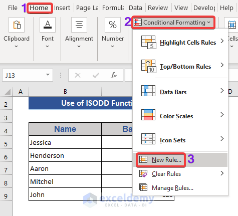 Change Text Color Based on Value with ISODD in Conditional Formatting
