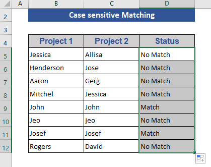 Excel Formula to Compare and Return Value from Two Columns