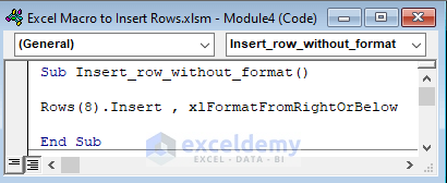 Insert Rows With Formatting