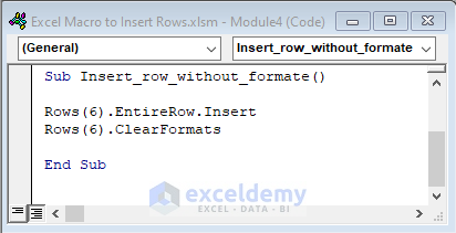 Insert Row Without Formatting
