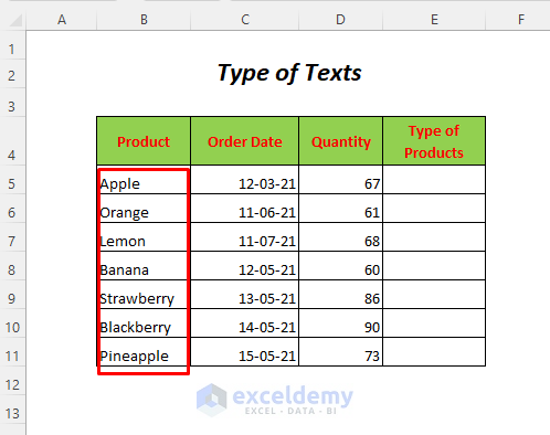 Excel TYPE Function