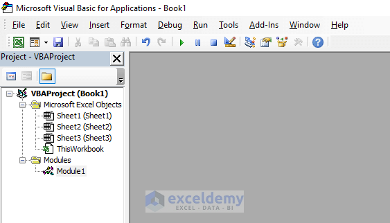 Opening the VBA Window to Rename Sheet with VBA in Excel