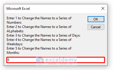 Entering Input to Rename Sheet with VBA in Excel