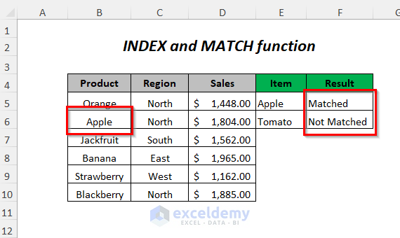 INDEX+MATCH function