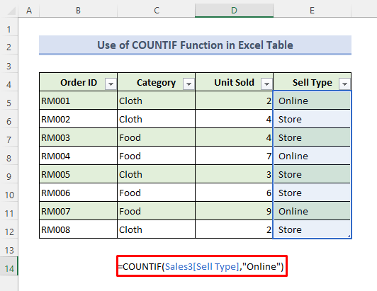 Formula to Count Based on Criteria