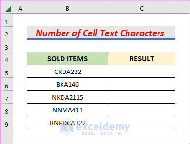 Count Number of Text Character in a Cell