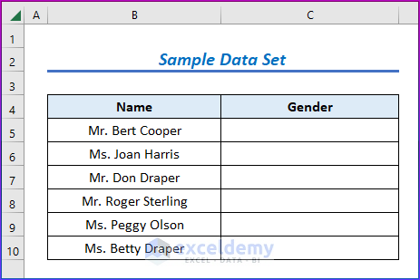 Sample Data Set to Find String in Cell Using VBA in Excel