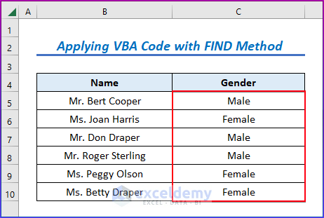 How to a Find a String in a Cell Using VBA in Excel (2 Ways)