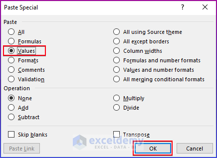 Using Paste Special Feature to Remove Apostrophe in Excel