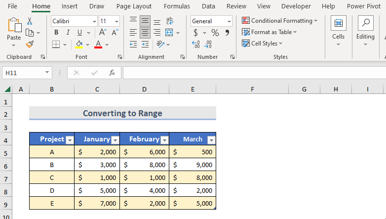 Remove Datatable Excel How to Remove Table in Excel (6 Easy Methods) - ExcelDemy