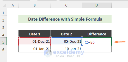 Use Formula to Calculate Date Range Difference