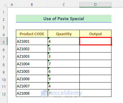 Paste Special to Erase Apostrophe in Excel