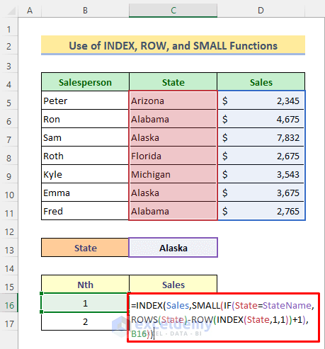 Duplicate Values with INDEX, ROW, and SMALL 