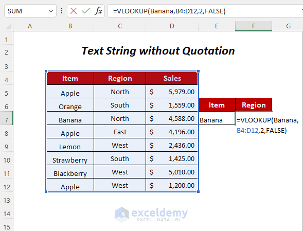 text string without quotation