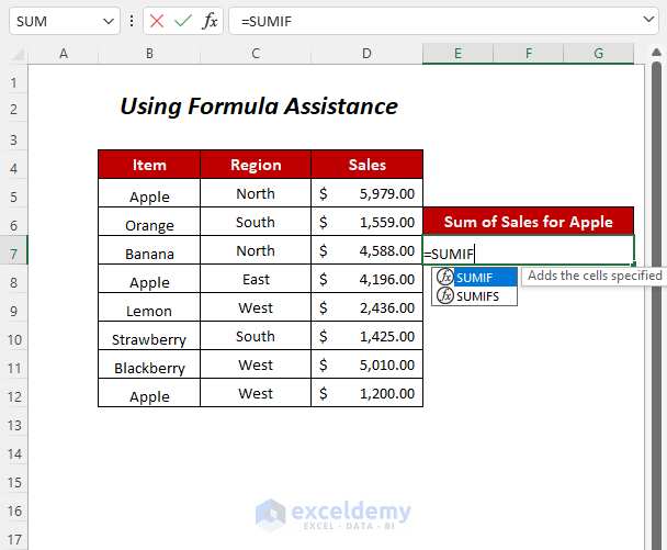 formula assistance