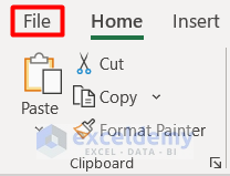 Opening File Tab from Excel Ribbon
