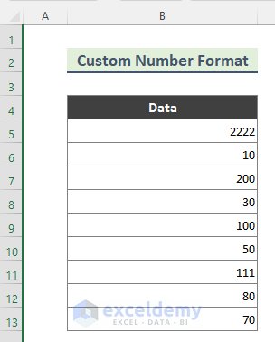 Changing the Custom Number Format to General