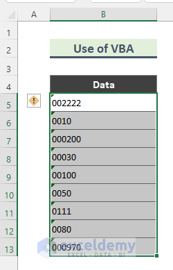 Delete Leading 0 from Excel Using VBA