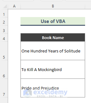 Use of VBA Code
