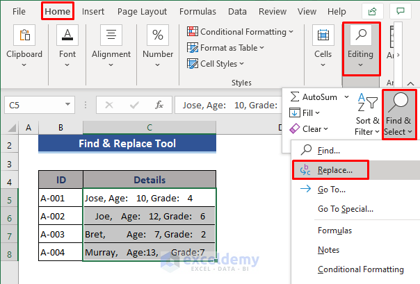 Find & Replace Tools to Remove Extra Spaces