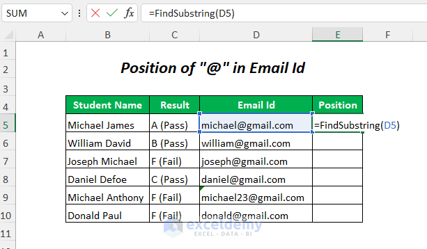 position of special substring in a string with vba function
