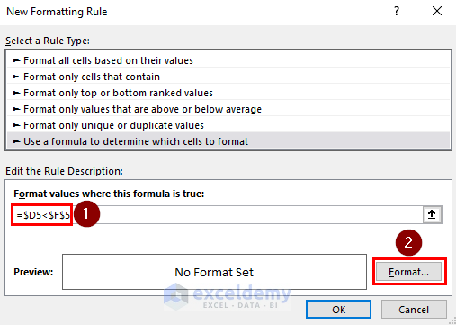 Inserting Condition in Conditional Formatting to Change Font Color Based on Value of Another Cell in Excel