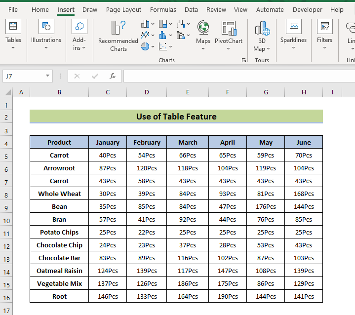 Converting range to table using Table feature