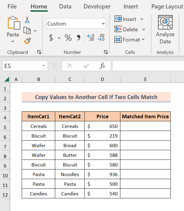 excel if two cells match then copy another cell