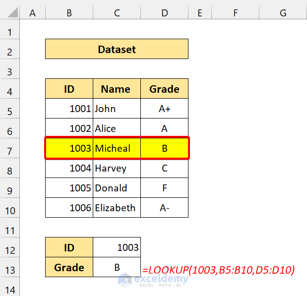 excel lookup function vector form