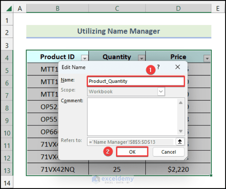 Table Name In Excel All You Need To Know ExcelDemy