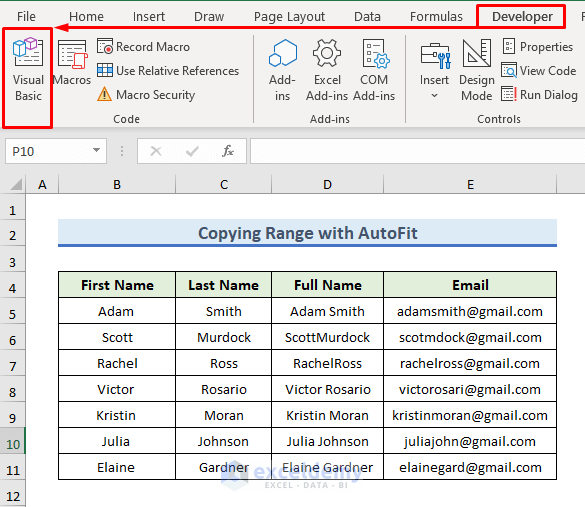 Inserting Macro to Copy Range with AutoFit to Another Sheet