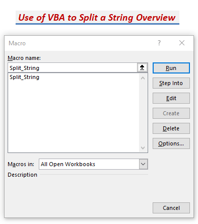 excel vba split string into array
