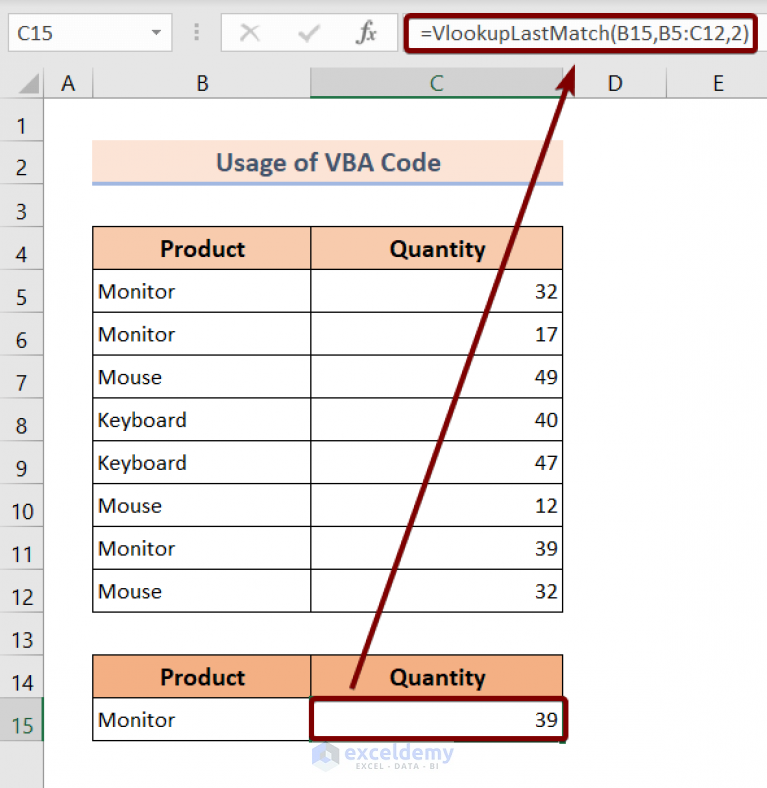 How To Vlookup And Pull The Last Match In Excel 4 Ways ExcelDemy