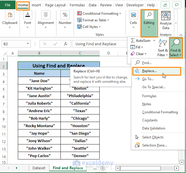find and replace -How to Remove Hidden Double Quotes in Excel