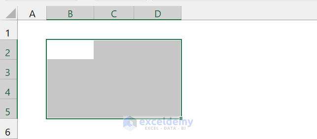 select a range of cells in excel