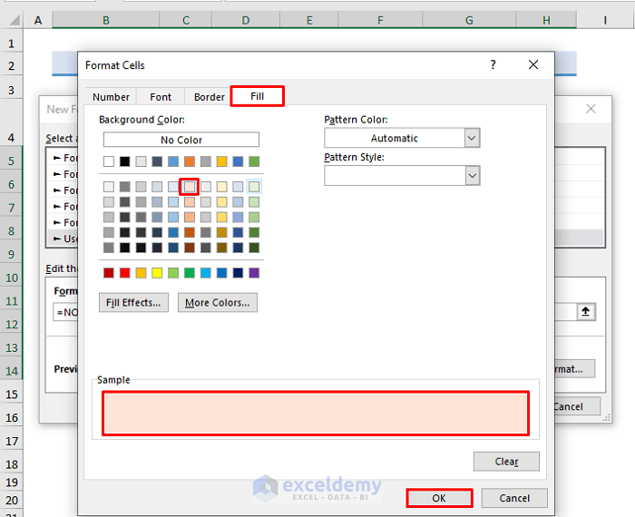 Selecting Color for Non-Blank Cells