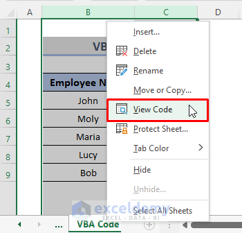 VBA Code to Insert Columns in Excel