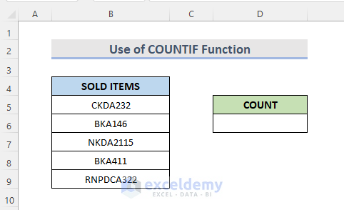 Count Partial Text in Excel with COUNTIF Function