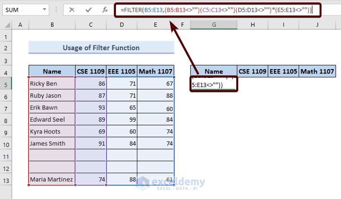 Use the Filter Function to Delete Blank Cells in Excel