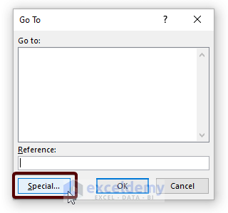 go to dialog box in excel