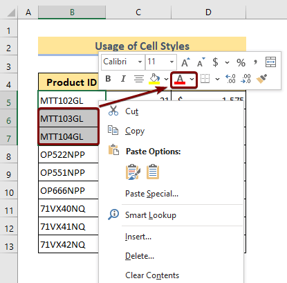 Alternative Way to Highlight Selected Text in Excel Using Font Color